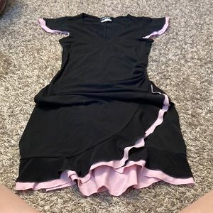 Black pink dress